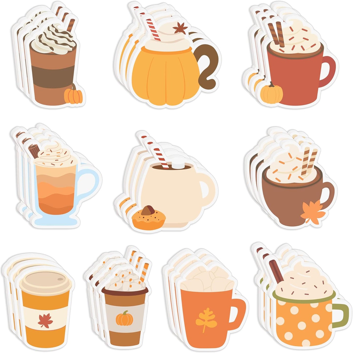 Xqumoi 30 Pack Teacher Sticky Notes - Funny Coffee Cup Self Sticky Notepads Writing Memo Pads for Teacher Appreciation Back to School Office Supplies Coffee Lover Gift Party Favors Goodies Bag Fillers