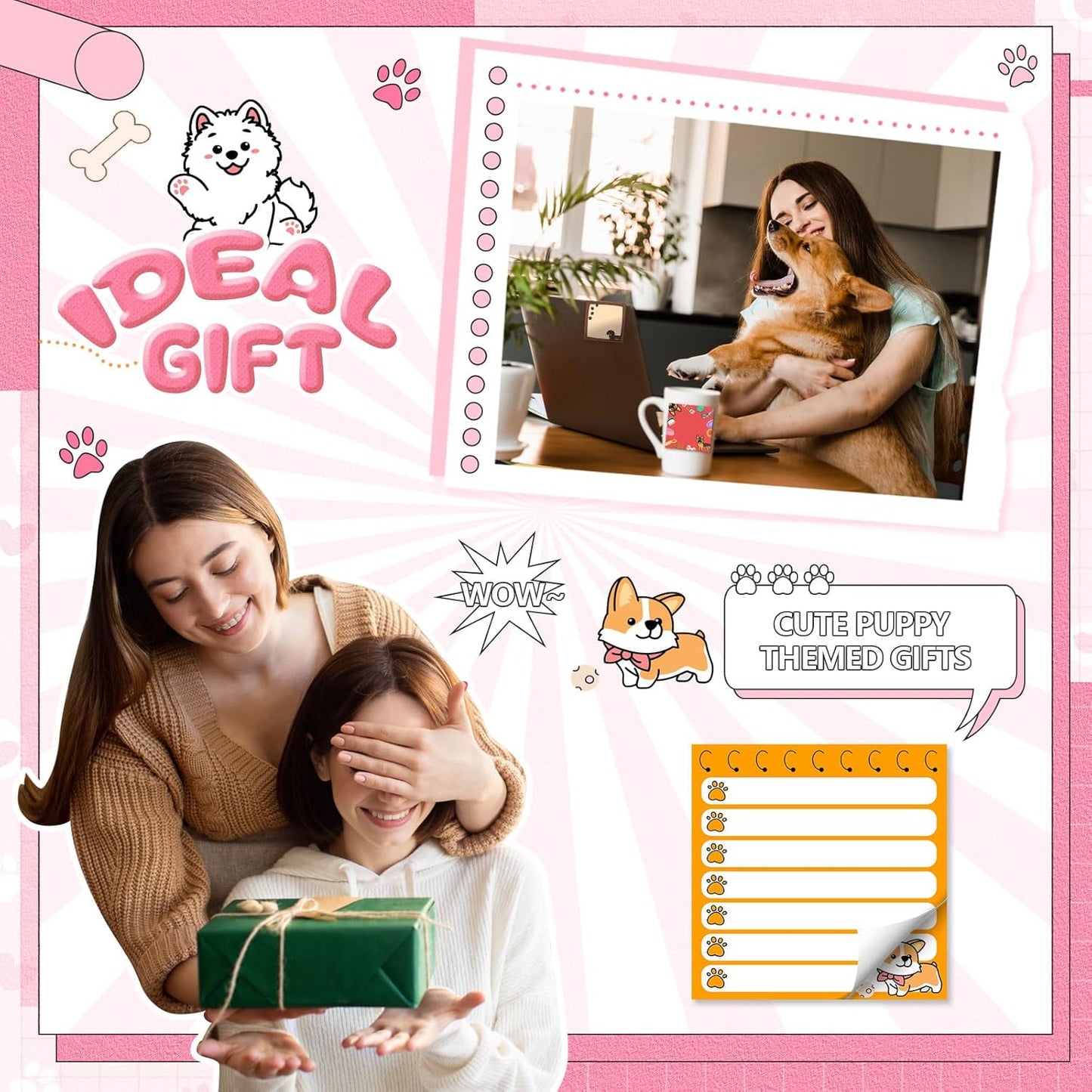 9 Pads Wildflower Sticky Notes 3x3 Inch Cute Self Stick Notepads Notes Adhesive Memo Pad Office Decor Gifts for Students School Teacher Meeting Office Supplies