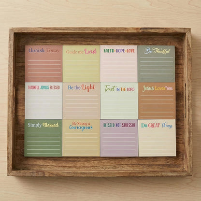 Yinder 48 Pcs Inspirational Sticky Notes Cute Motivational Sticky Notes Pad End of Year Employee Appreciation Gifts Bulk for Teacher Nurse Coworkers Office Supplies 3 x 3'' (Thank You,Dark Color)