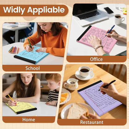 Legal Pads 8.5 X11, Narrow Ruled Notepads, 2 Pack, 50 Sheet/Pad, White Legal Pads, Tear Off Notepad, Perforated Writing Pad, Notebook Paper College Ruled, Notepads for Office Home School, Notepad