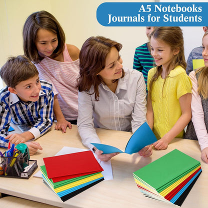 Mimorou 100 Pcs Journals Notebooks Bulk - Kraft Softcover A5 Small Notebooks 5.5 Inch x 8.3 Inch Notepads with 60 Page 30 Sheet for Writing Sketch Travel Office Supplies(Navy Blue,Lined)