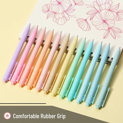 Mr. Pen- Retractable Gel Pens, 12 Pack, Colorful Ink, Fine Point 0.7mm, Fast Dry, Smooth Writing, Cute Pens for Drawing, Writing Planner and School Supplies
