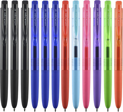 uniball Gel Grip Gel Pens, Medium Point (0.7mm), Blue, 12 Pack