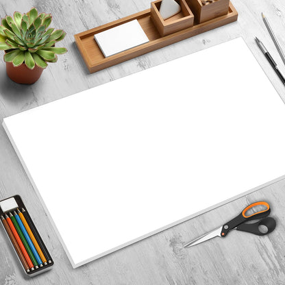 321Done Blank Notepad - 50 Sheets (5.5" x 8.5") - Luxury Memo Pad - Thick Premium Paper - Made in USA - Plain White