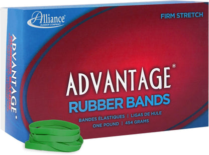 Alliance Rubber 26649 Advantage Rubber Bands Size #64, 1/4 lb Box Contains Approx. 80 Bands (3 1/2" x 1/4", Natural Crepe) Beige