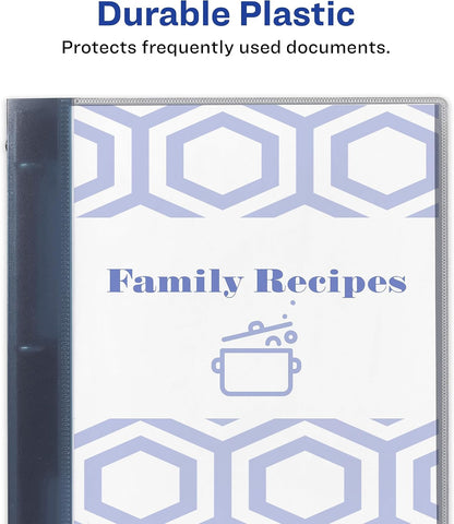 Avery Flexible View 3 Ring Binder, 1 Inch Round Rings, 1 Gray Binder (17676)