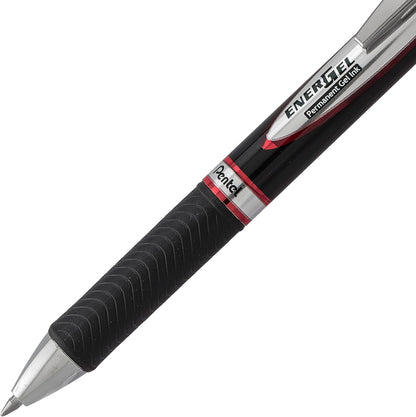 Pentel EnerGel Permanent Gel Ink Rollerball Pen, Black, 3 Pack (BLP77BP3A)
