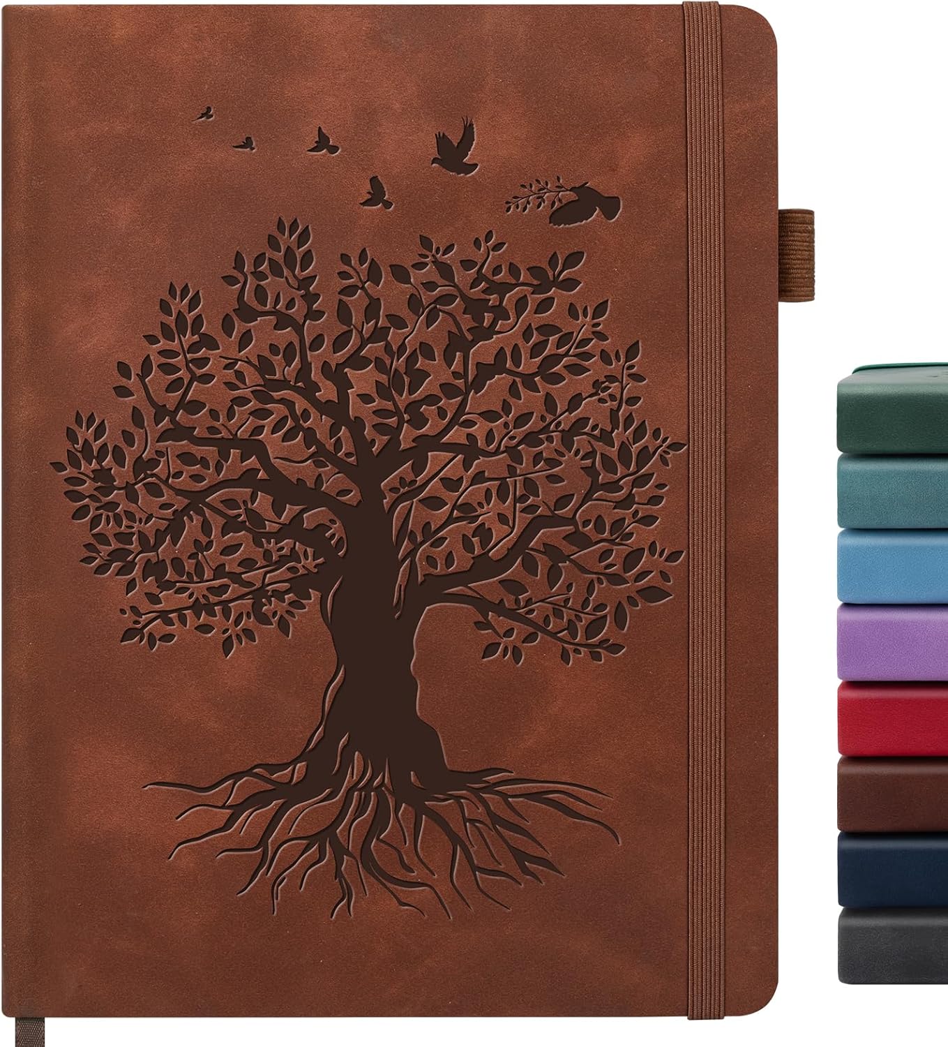 Lined Journal Notebook for Women Men, A5 Hardcover Leather Journals for Writing, 200 Pages Thick Paper, Daily Journal Notebook for Work, School, Note Taking, Business, Travel, College Ruled