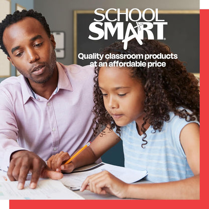 School Smart Legal Pad, 8-1/2 x 11-3/4 Inches, Canary, 50 Sheets, Pack of 12