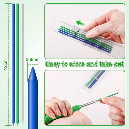 Hiboom 24 Pieces 2.8mm HB Refill for Carpenter Pencil, Study Long Lasting Pencil for Mechanical Pencil Woodworking Construction (Black)