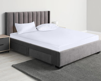 Twin Size Mattress Protector Waterproof, Premium 200 GSM Terry Mattress Cover, Soft & Breathable Bed Cover, Fitted Sheet Style Stretchable Deep Pockets 15" by Utopia Bedding (White)