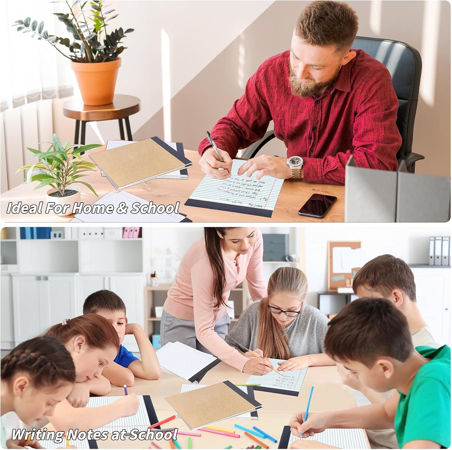 Note Pads 4x6, 36 Pack Small NotePads, Server Pads, Scratch Pads 4x6, Memo Pads White Paper, 50 Sheets per Blank Note Pads 4 x 6, Mini Writing Pads Pocket Notepads for Office School Home Supplies