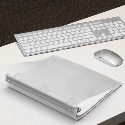 JAM PAPER Plastic 0.75 inch Binder - Clear 3 Ring Binder - Sold Individually