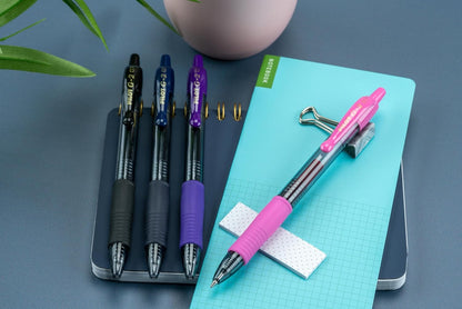 PILOT G2 Premium Refillable and Retractable Rolling Ball Gel Pens, 0.7mm Fine Point, Assorted Color Inks (New Rose Pink & Grape Inks), 10-Pack