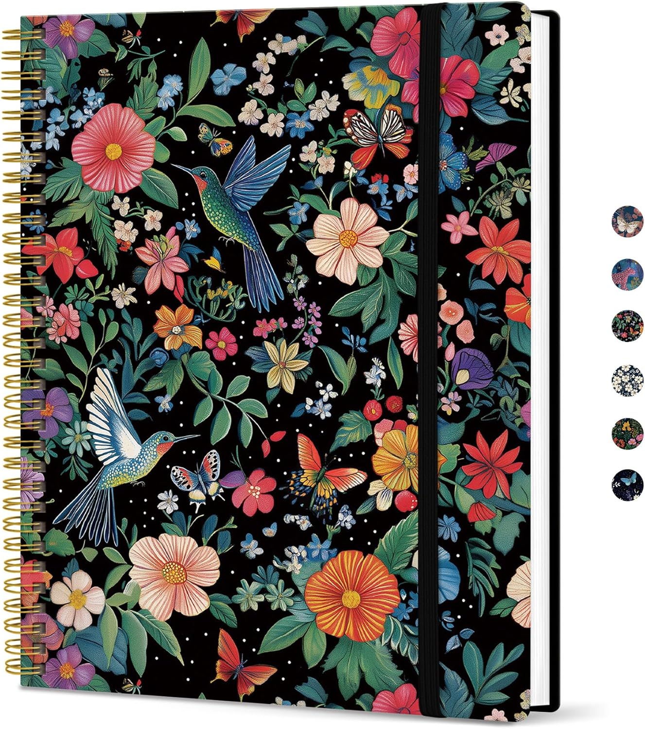 Taja Large Spiral Lined Journal for Women, 8.5" x 11" Notebooks for Work Collge Ruled, A4 Aesthetic Cute Journaling Notebooks for Writing, Plastic Cover, Celestial