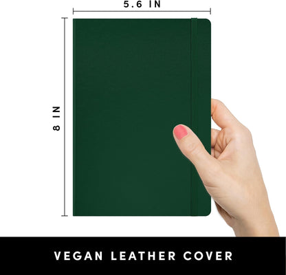 PAPERAGE Lined Journal Notebook, (Black), 160 Pages, Medium 5.6 in x 8 in - 100 GSM Thick Paper – Hardcover Journaling Notebook for Work, School & Note Taking