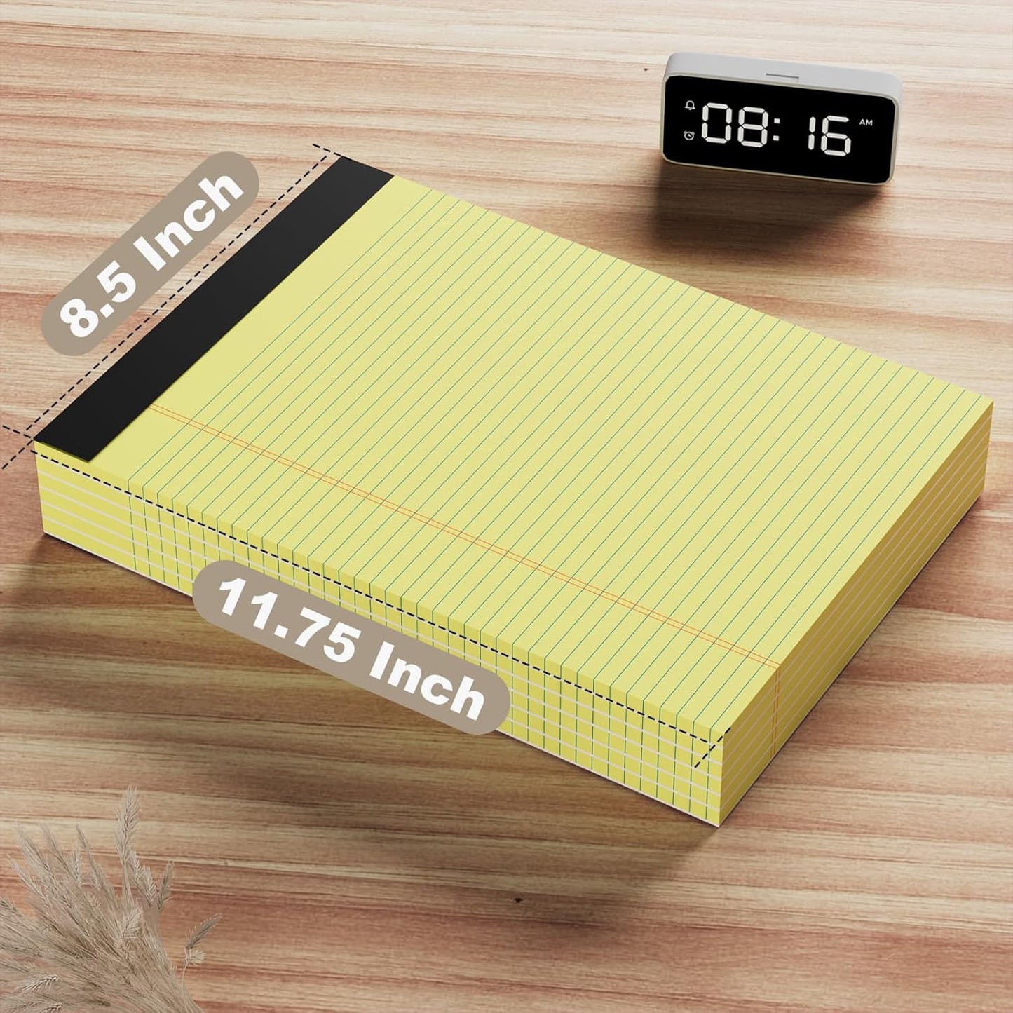 AILZFEI 12 Pack of Legal Pads 8.5 x 11.75 College Ruled Notebook White Paper Note Pad Narrow Ruled 30 Sheets Notepads Perforated Writing Pad Clear Print 8x11 Legal Pads Pads of Paper