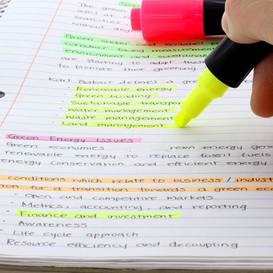 BAZIC PRODUCTS Highlighter – Yellow Color Soft Grip Chisel Tip Highlighter Set, Desk Style Highlighter Pen for Office, School, and Study Use, Fluorescent Yellow Ink, Smooth Marking, 3 Pcs, 1-Pack