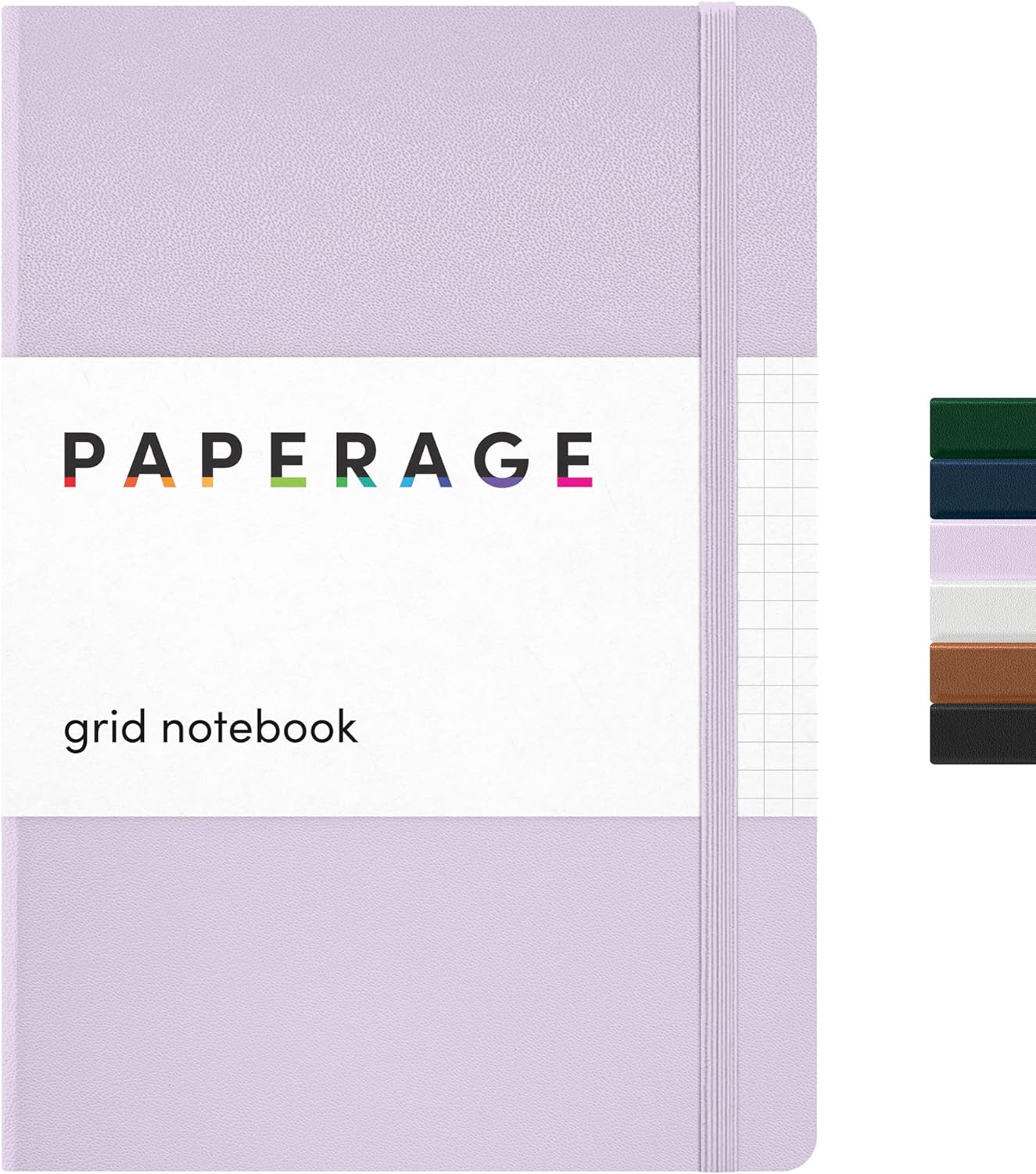 PAPERAGE Lined Journal Notebook, (Black), 160 Pages, Medium 5.6 in x 8 in - 100 GSM Thick Paper – Hardcover Journaling Notebook for Work, School & Note Taking