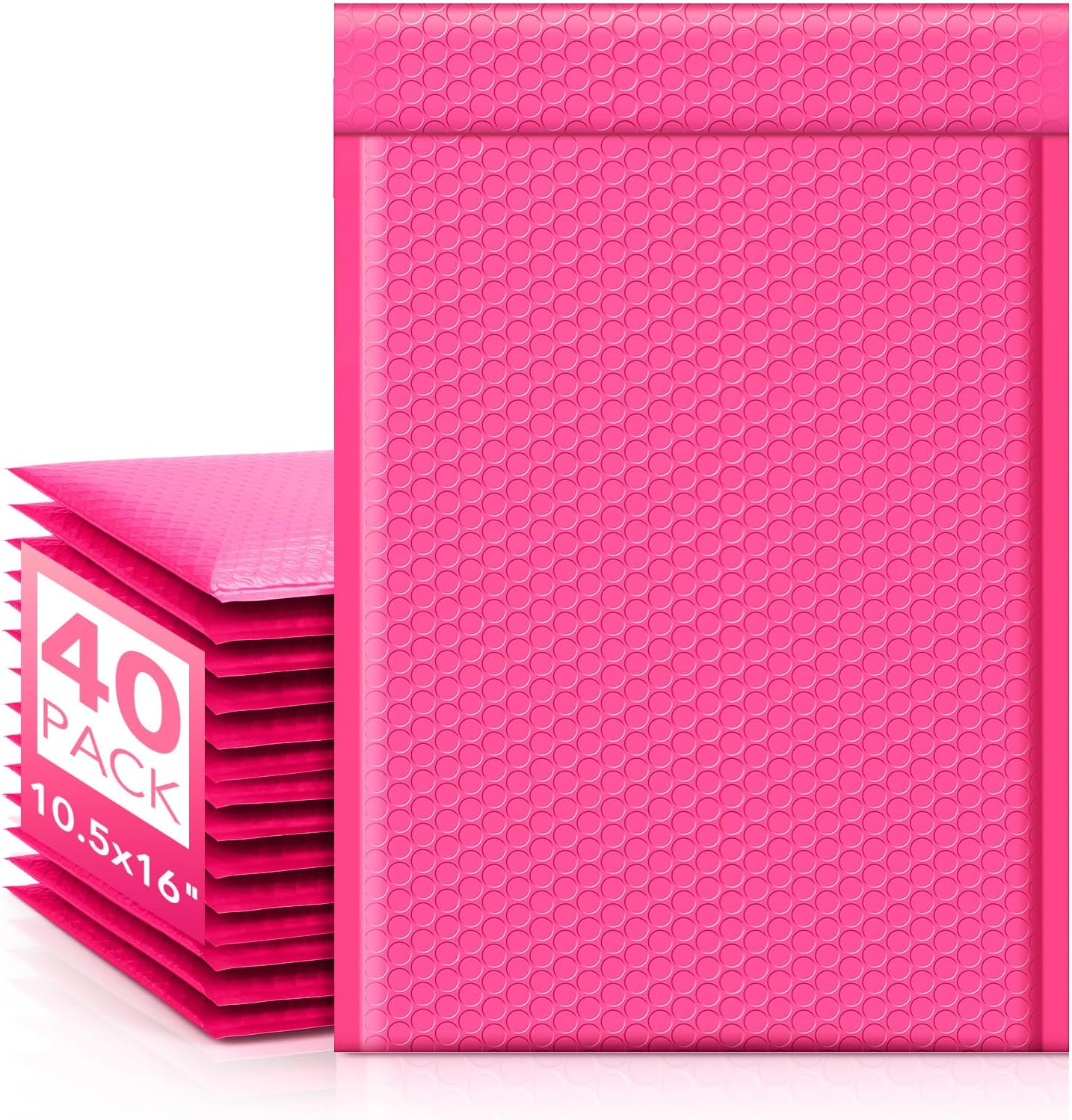 Fuxury Bubble Mailers 10.5x16 Inch 40 Pack Self Seal Padded Envelopes Waterproof Mailing Envelopes Bubble Padded Cushioning Padded Mailers Bubble Bags for Packaging Small Business Large #5 Black