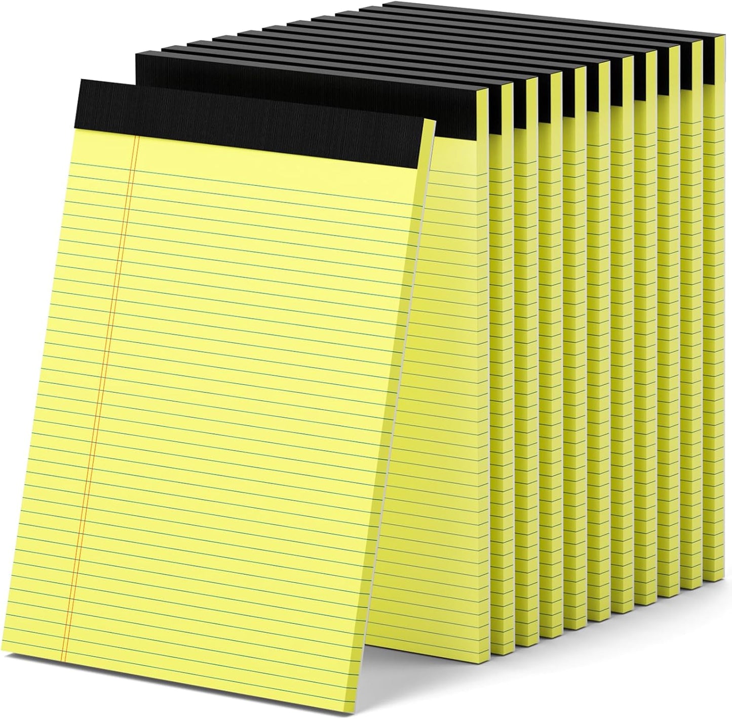 AILZFEI 12 Pack of Legal Pads 8.5 x 11.75 College Ruled Notebook White Paper Note Pad Narrow Ruled 30 Sheets Notepads Perforated Writing Pad Clear Print 8x11 Legal Pads Pads of Paper