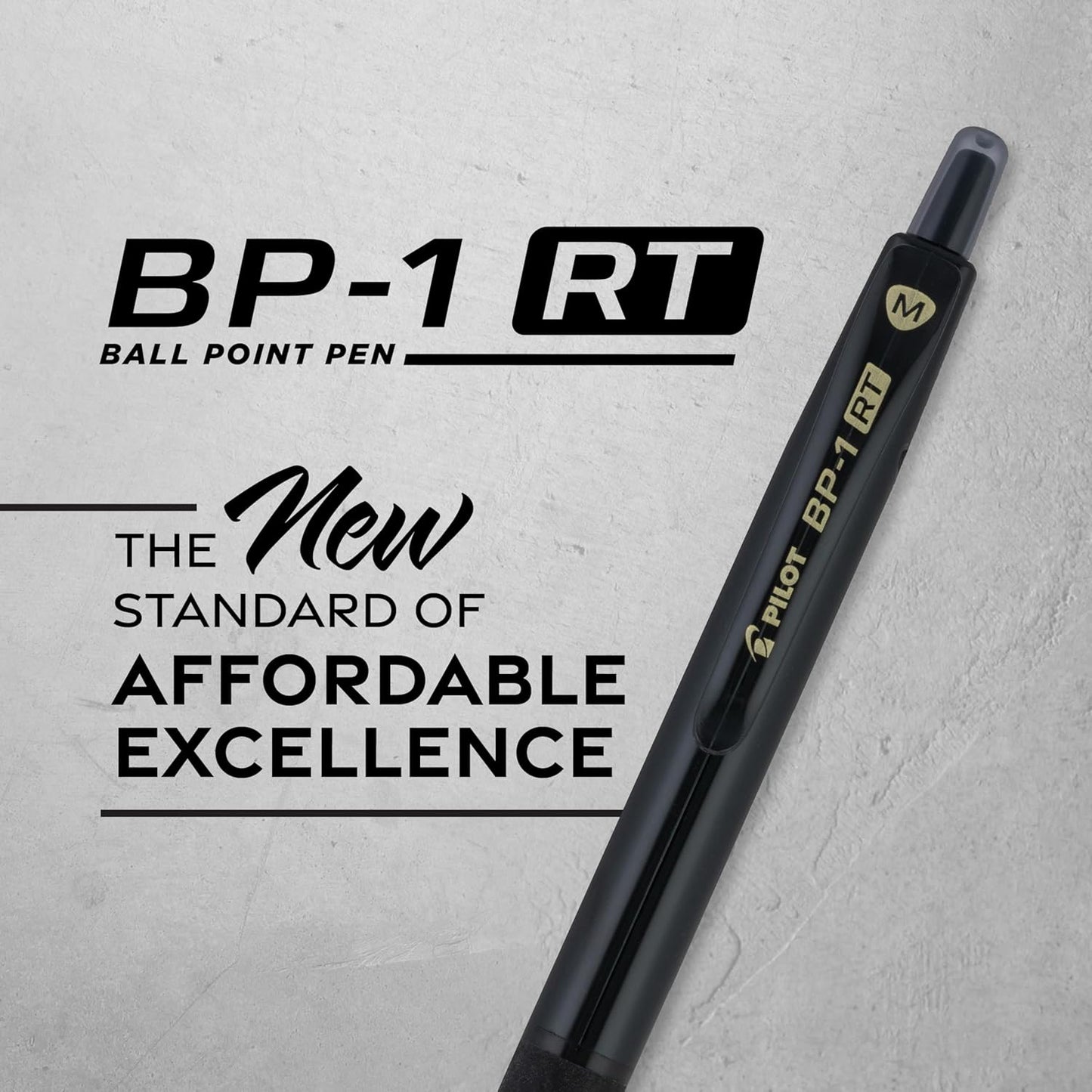Pilot BP-1RT Advanced Ink, Retractable Ballpoint Blue Ink Pens, Medium Point, Dozen Box, 1mm