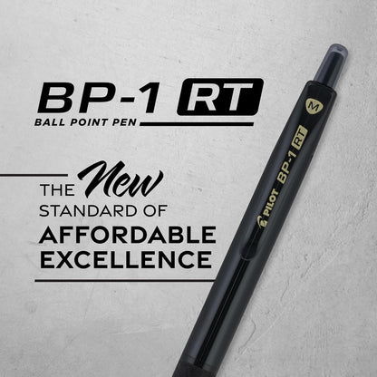 Pilot BP-1RT Advanced Ink, Retractable Ballpoint Blue Ink Pens, Medium Point, Dozen Box, 1mm