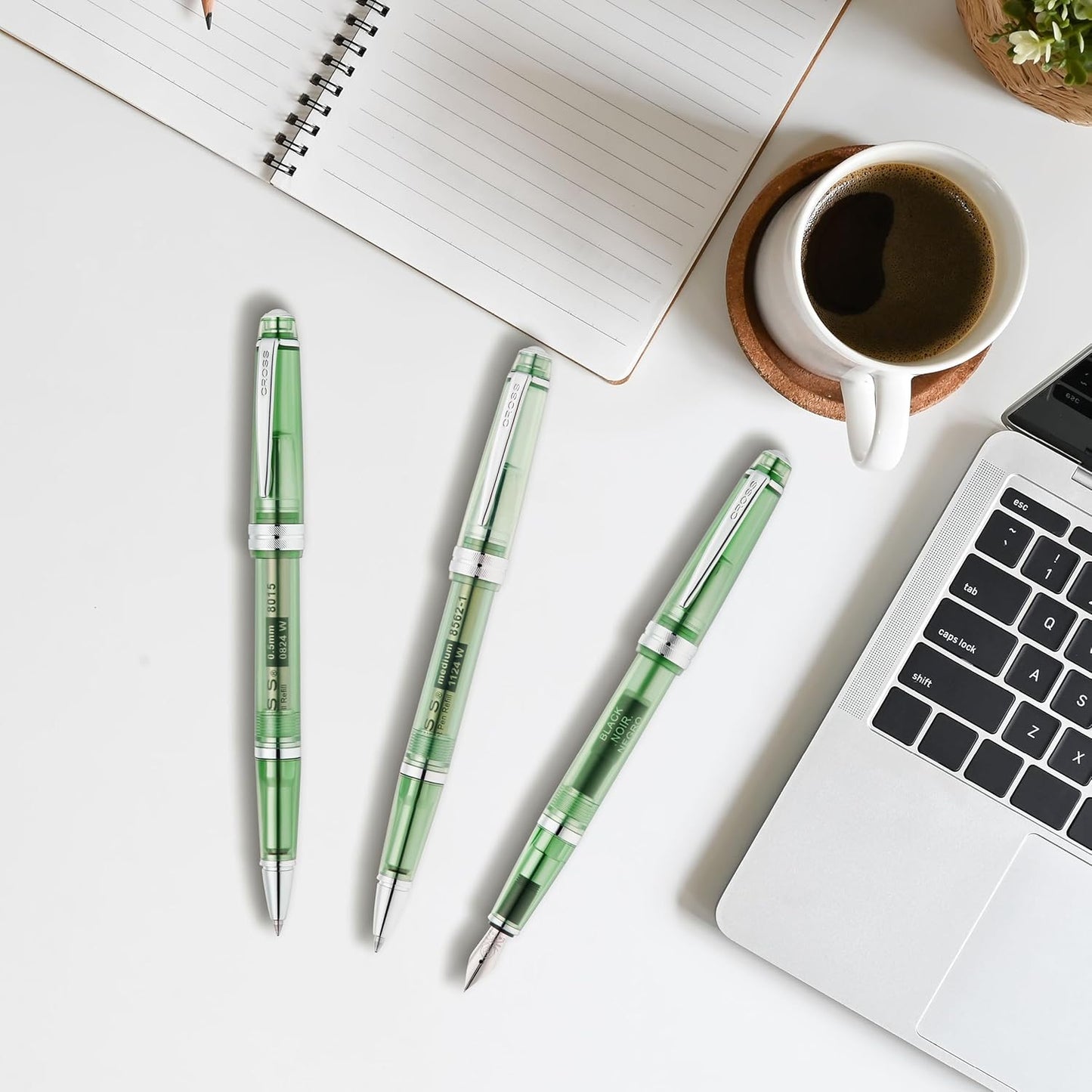 Cross Bailey Light Polished Blue Resin Rollerball Pen - Professional Pen for Effortless Writing - Journaling, Note-Taking & More - Black Ink - Easy Handling - Includes Gift Box