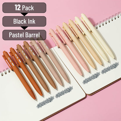 Mr. Pen- Retractable Gel Pens, 12 Pack, Colorful Ink, Fine Point 0.7mm, Fast Dry, Smooth Writing, Cute Pens for Drawing, Writing Planner and School Supplies
