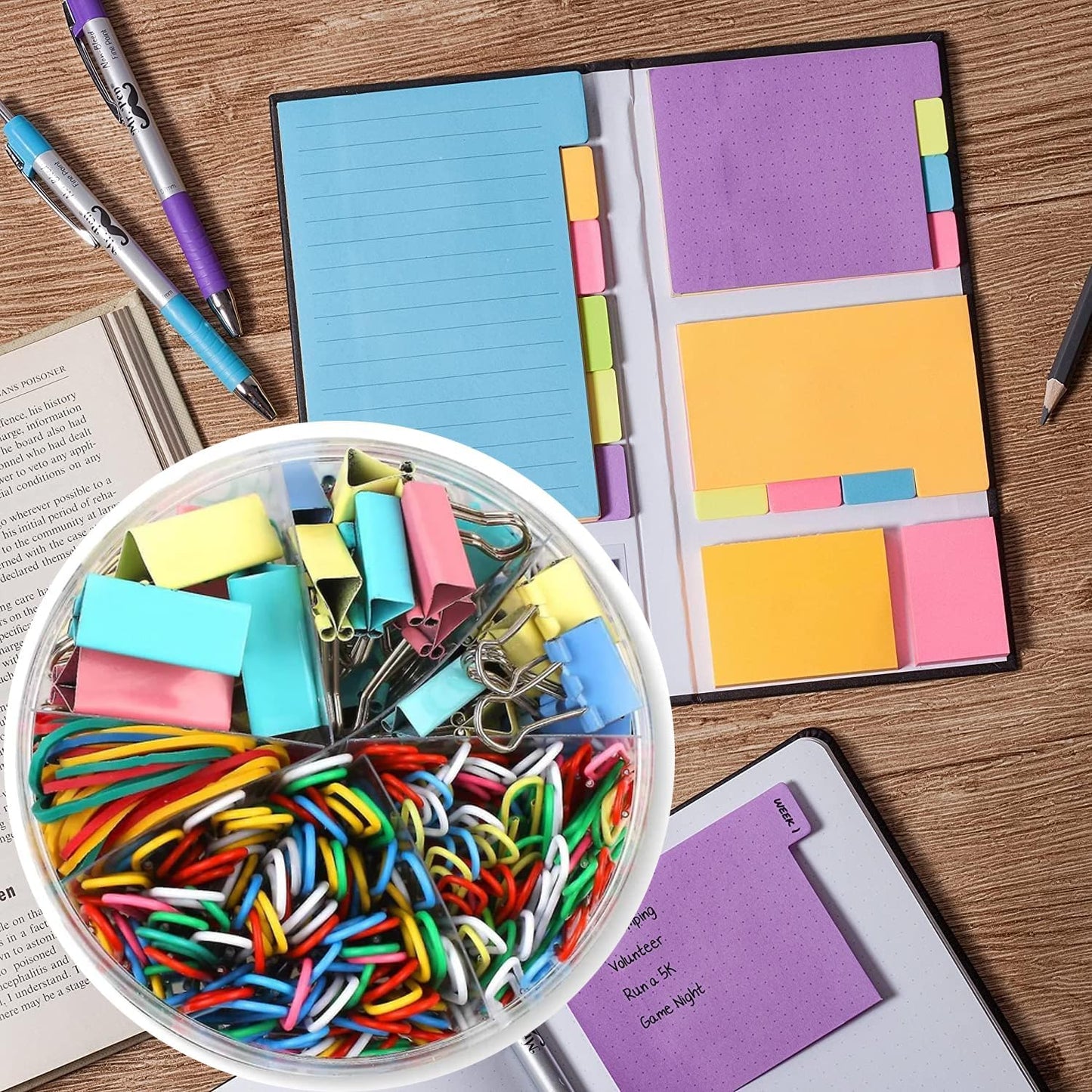 Sticky Notes Set, Tabs, 410 Pack, Divider, School Supplies, Office Supplies, Planner CEO, Sticky Note Dividers Tabs, Book Notes, Bible Sticky Notes