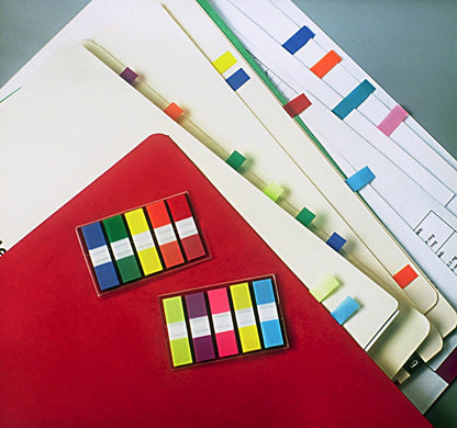 Post-It 686-PLOY Index Strong Filing Tabs, Pink, Green, Orange, Yellow, 51 x 38 mm (6 of Each Colour)