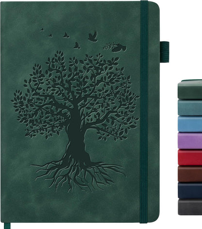 Lined Journal Notebook for Women Men, A5 Hardcover Leather Journals for Writing, 200 Pages Thick Paper, Daily Journal Notebook for Work, School, Note Taking, Business, Travel, College Ruled