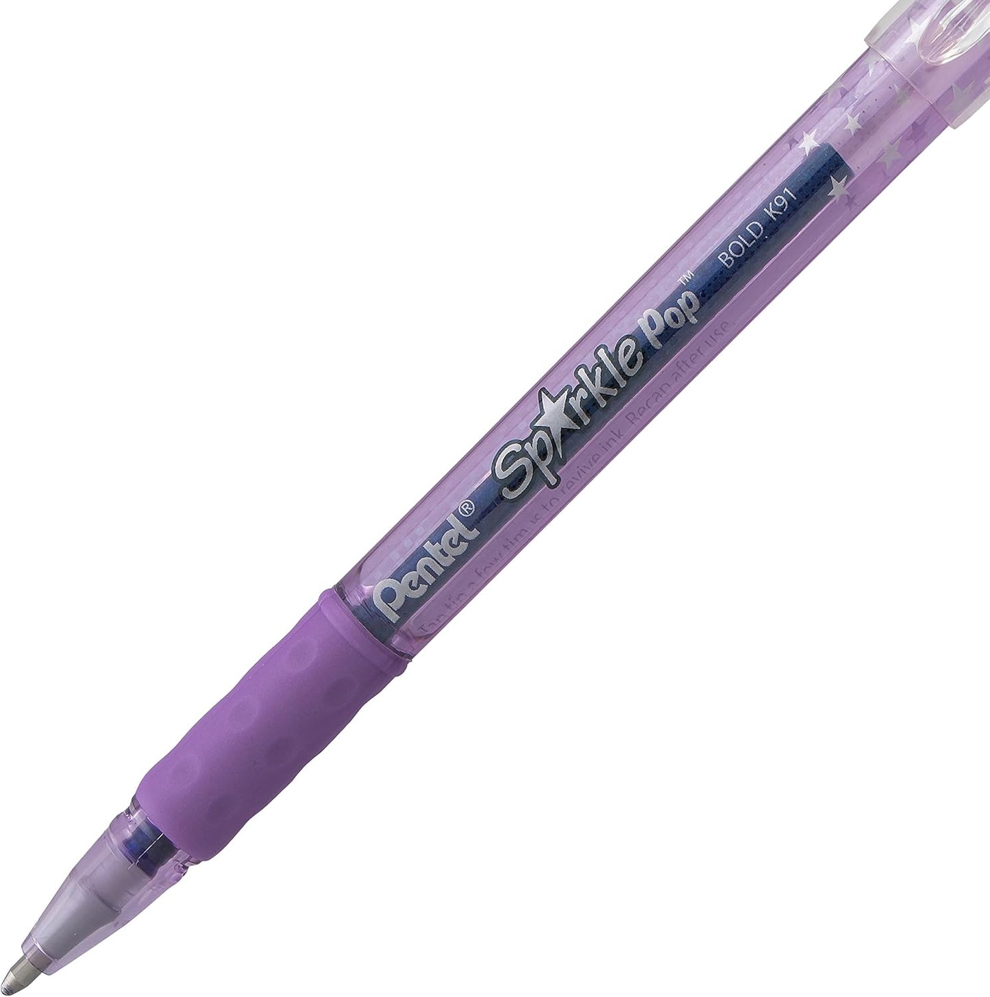 Pentel Sparkle Pop Metallic Gel Pen, (1.0mm) Bold Line, Assorted Colors, Pack of 8 (K91BP8M)