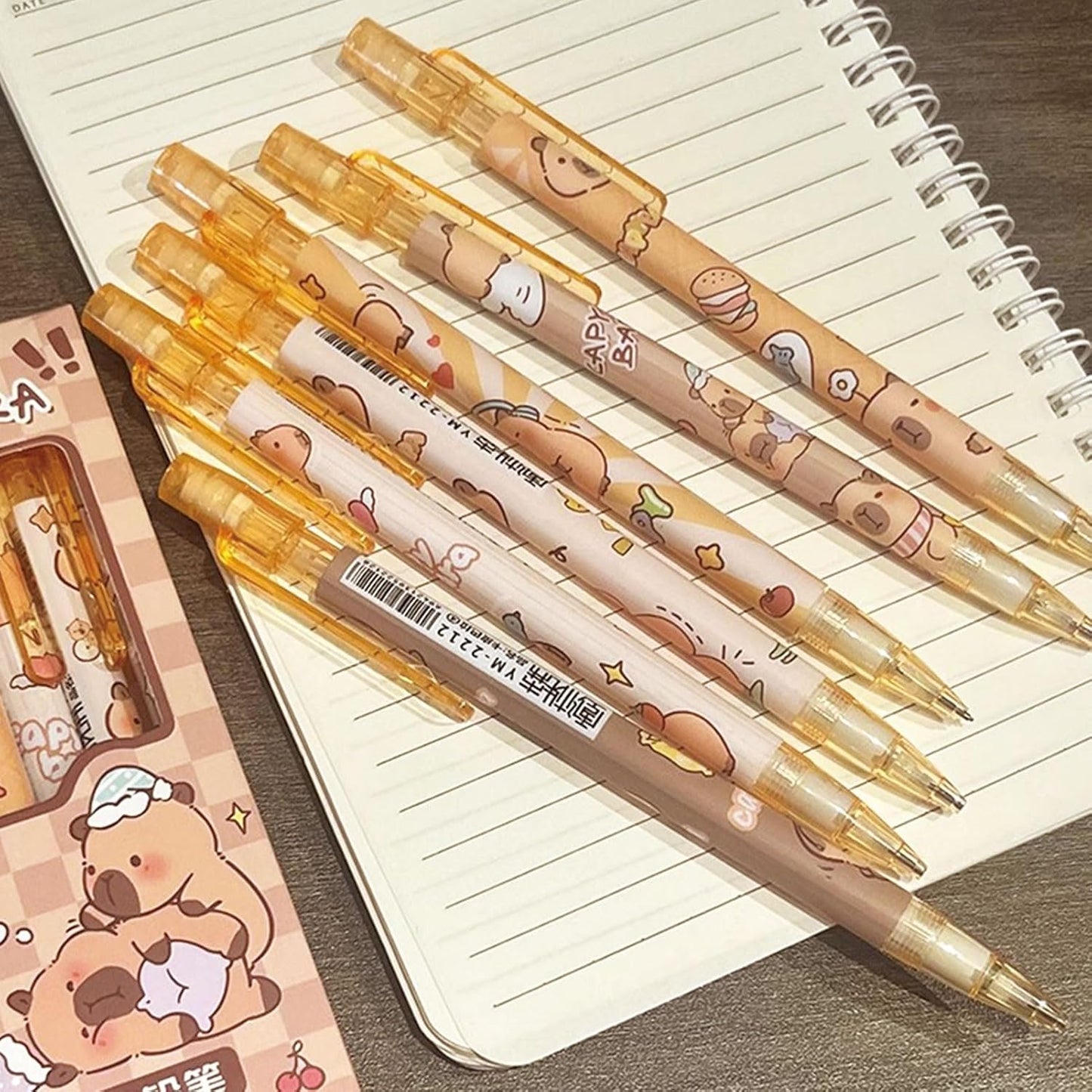 MOZXIRZ 4 Pcs Cute Mechanical Pencils with Top Eraser 0.5mm Cartoon Space Mechanical Pencil School Pencil for Women (6pcs Space)