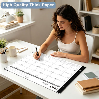 Desk Calendar 2026, KOPEESY 22" x 17" Large Desk Calendar, 18 Mouths From January 2026 to June 2027, Desktop Calendar with Notes and Thick Paper for Home, Office and School