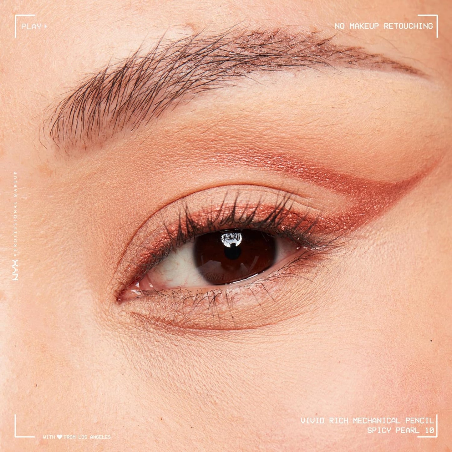 NYX PROFESSIONAL MAKEUP Vivid Rich Mechanical Eye Pencil, Vivid Rich Mechanical, Creamy Retractable Eyeliner - Smokin Topaz, Brown Eyeliner