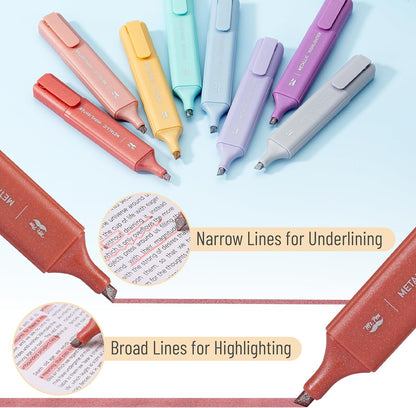 Mr. Pen- Pastel Highlighters, 8 Pack, Highlighters with Firm Chisel Tip, Quick Dry & Non-Toxic, No Bleed on Standard Paper, Ideal for Highlighting, Underlining, Journaling & Coloring