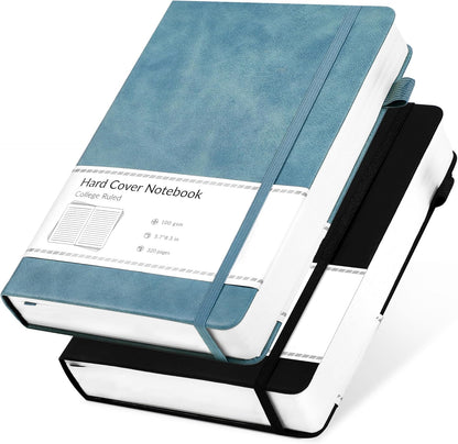 CAGIE Bullet Dotted Journal Notebook 320 Pages 100 GSM Paper Hardcover A5 Dot Grid Notebook Leather Journals for Writing Women Men Work Journaling, Green