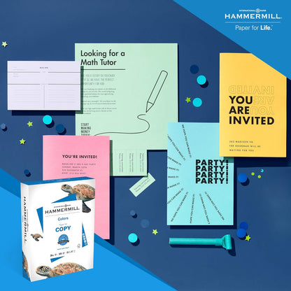 Hammermill Colored Paper, 20lb Pink Printer Paper, 8-1/2 x 11- 1 Ream (500 Sheets) - Made in the USA, Pastel Paper, 103382R
