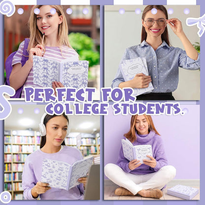 Fullhawl 6 Pcs Bow Composition Notebooks, Preppy Coquette Notebook College Ruled Journal, 110 Page, Cute Back to School Gift for Teacher, Student, First Day of Schooll(Pink,9-3/4 x 7-1/2")