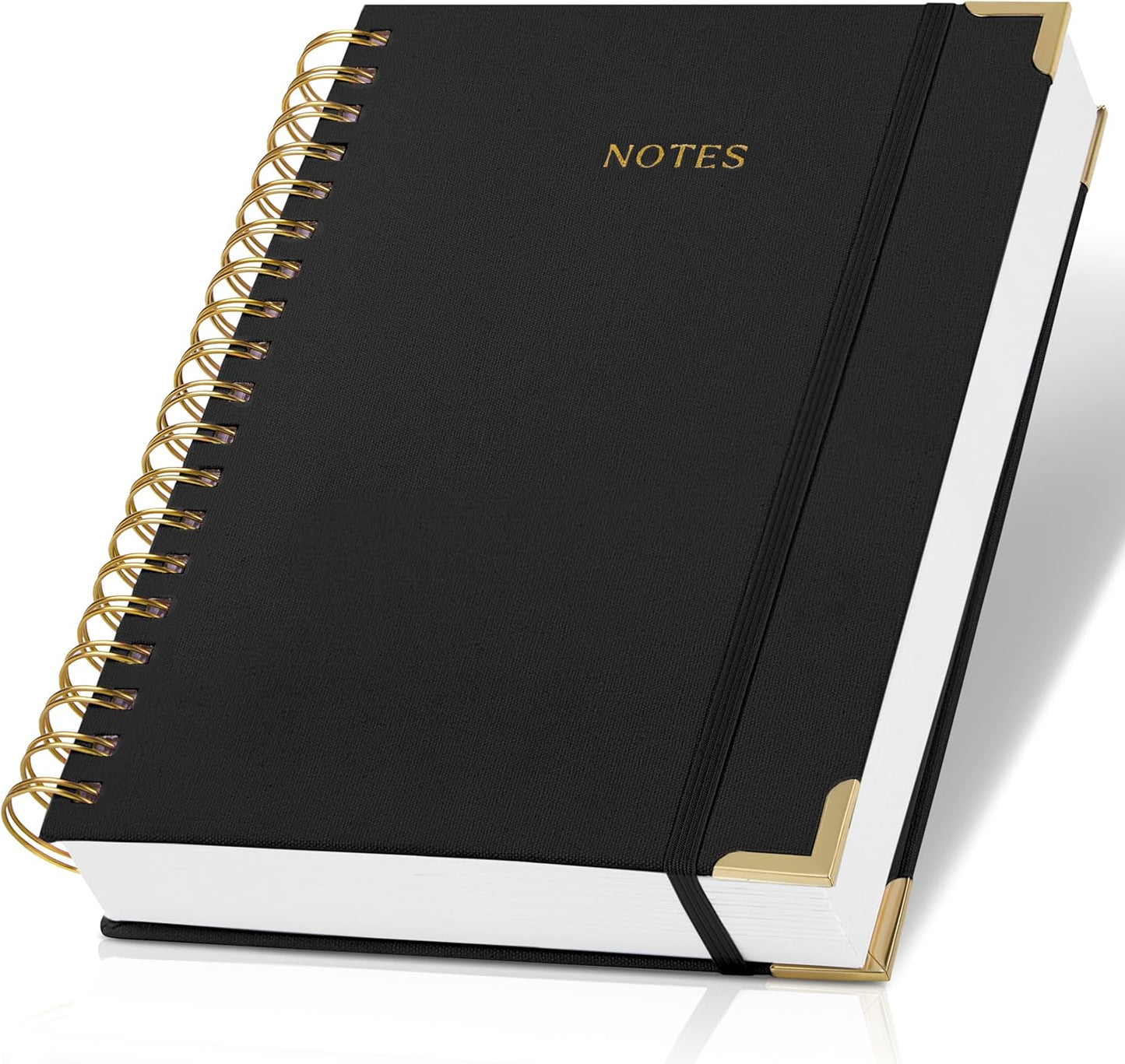 Aesthetic Thick Spiral Notebook Journal For Women in B5 Format - Modern Linen Hardcover College Ruled Note Book With 300 Lined Pages - Perfect For Writing And Staying Organized at Work or School