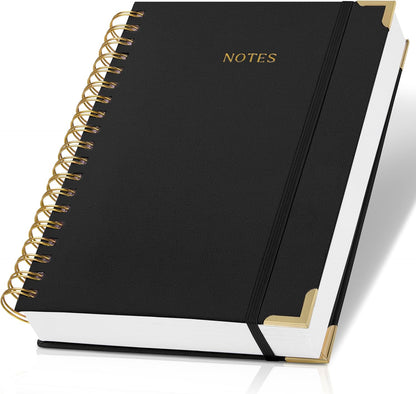 Aesthetic Thick Spiral Notebook Journal For Women in B5 Format - Modern Linen Hardcover College Ruled Note Book With 300 Lined Pages - Perfect For Writing And Staying Organized at Work or School