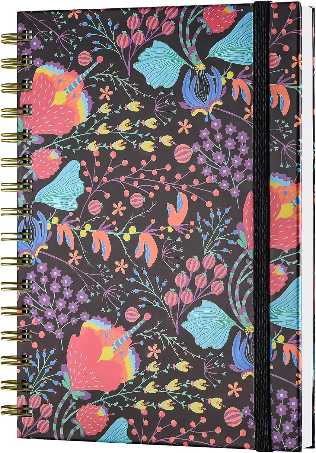 Spiral Notebook, 4 Pack A5 Lined Journal for Women, Hardcover Spiral Journal with 2 Pockets, College Ruled Notebooks, Cute Notebook for Office, School Supplies, Gifts (160 Pages, 6.3" x 8.46")