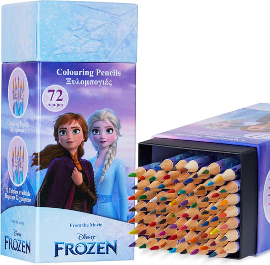 Disney Stitch Colored Pencils for Kids Adults 72 Kawaii Coloring Pencils Art School Supplies Wood Color Pencil Set for Coloring Drawing (Lilac Frozen)