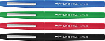 Paper Mate Flair Felt Tip Pens, Medium Point (0.7mm), Business Colors, 4 Count