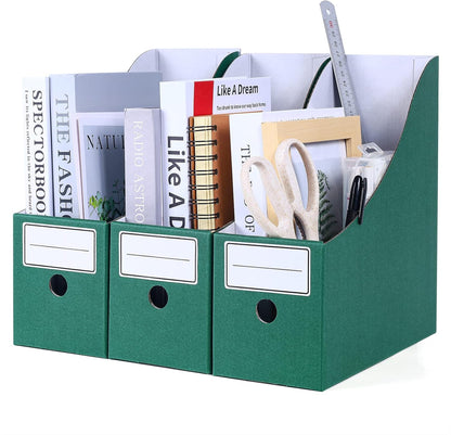 Magazine File Holder(6 Pack), Cardboard Magazine File Holder,Document Organizer,Desk File Organiser For School, Office, Home Magazine File Storage