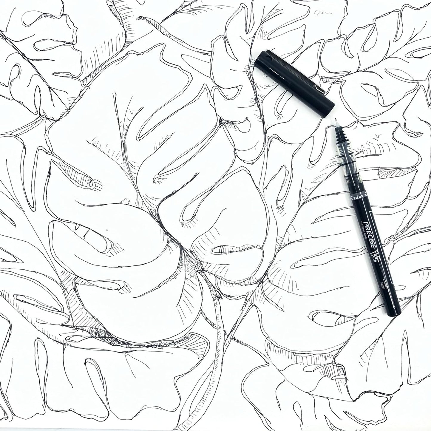 PILOT Precise V7 Stick Liquid Ink Rolling Ball Stick Pens, Fine Point (0.7mm) Black Ink, 4-Pack (26003)
