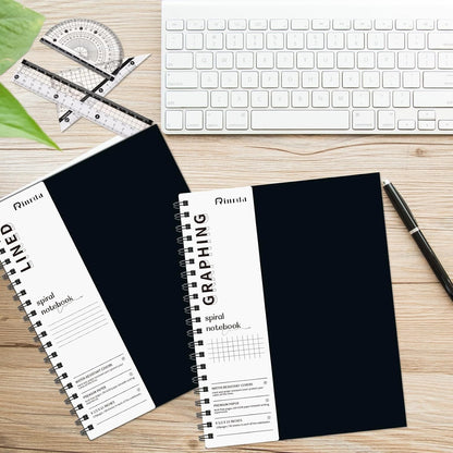 Large Lined Notebook Spiral Notebook 8.5" x 11"-4 Pack LINED Notebook 7mm Ruled Hardcover Notebook 120 Pages 100 GSM Thick Paper Notebook Hardcover Journal for School, Office,Study and Notes