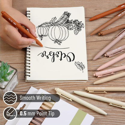 Mr. Pen- Retractable Gel Pens, 12 Pack, Colorful Ink, Fine Point 0.7mm, Fast Dry, Smooth Writing, Cute Pens for Drawing, Writing Planner and School Supplies