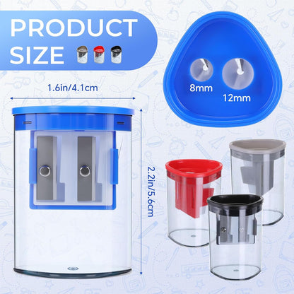48 Pack Manual Pencil Sharpener Bulk Dual Hole Sharpeners for Standard and Large Sized Pencils Portable Handheld Design for Classroom Students Teachers Back to School Supplies Office Home Use